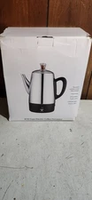 Moss & Stone 8/10 Cups Electric Coffee Percolator Maker Stainless Steel Pot NEW