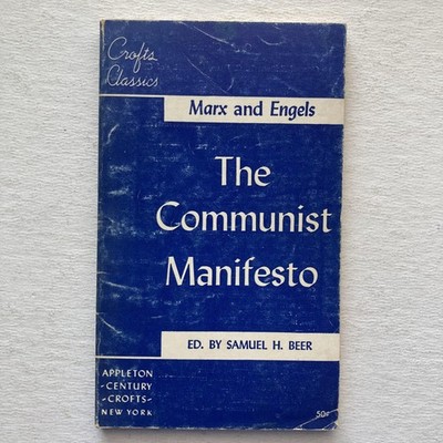Vintage 1955 The Communist Manifesto Marx Engels Crofts Blue PB USA Politics