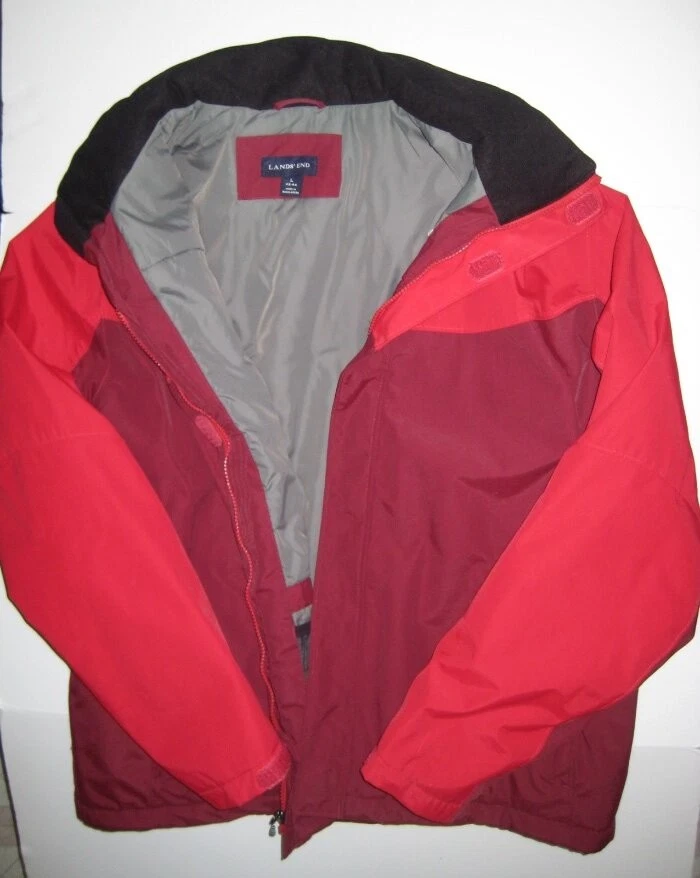 LAND'S END, Men's Red, Insulated Jacket. Size Large, EUC