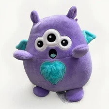 Rhode Island Novelty Purple Monster Plush 10” Squishy-ishies W/ 3 Eyes & Wings