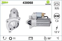 Valeo 438068 Starter FüR CitroËN Passend FüR Fiat Lancia Peugeot Suzuki