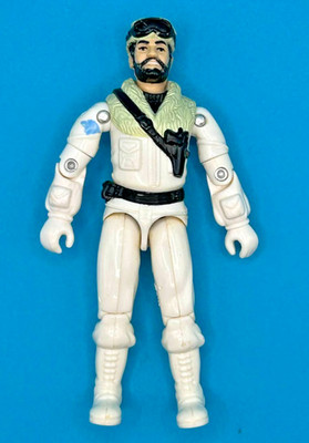 1985 GI JOE FROSTBITE v1 SNOW CAT FIGURE CMPLT BRIGHT WHITE TIGHT
