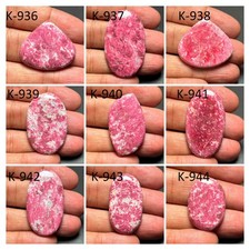 Natural Thulite Cabochon Loose Semi Precious Gemstone For Jewelry Making