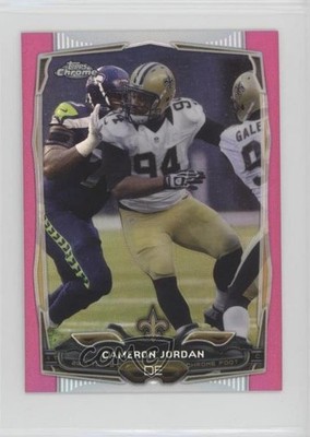2014 Topps Chrome Mini BCA Pink Refractor 20/25 Cameron Jordan #41 g1e