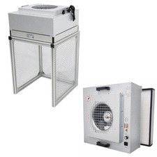 Vertical Laminar Flow Hood, 23.6" x 23.6", HEPA Filter, 110V