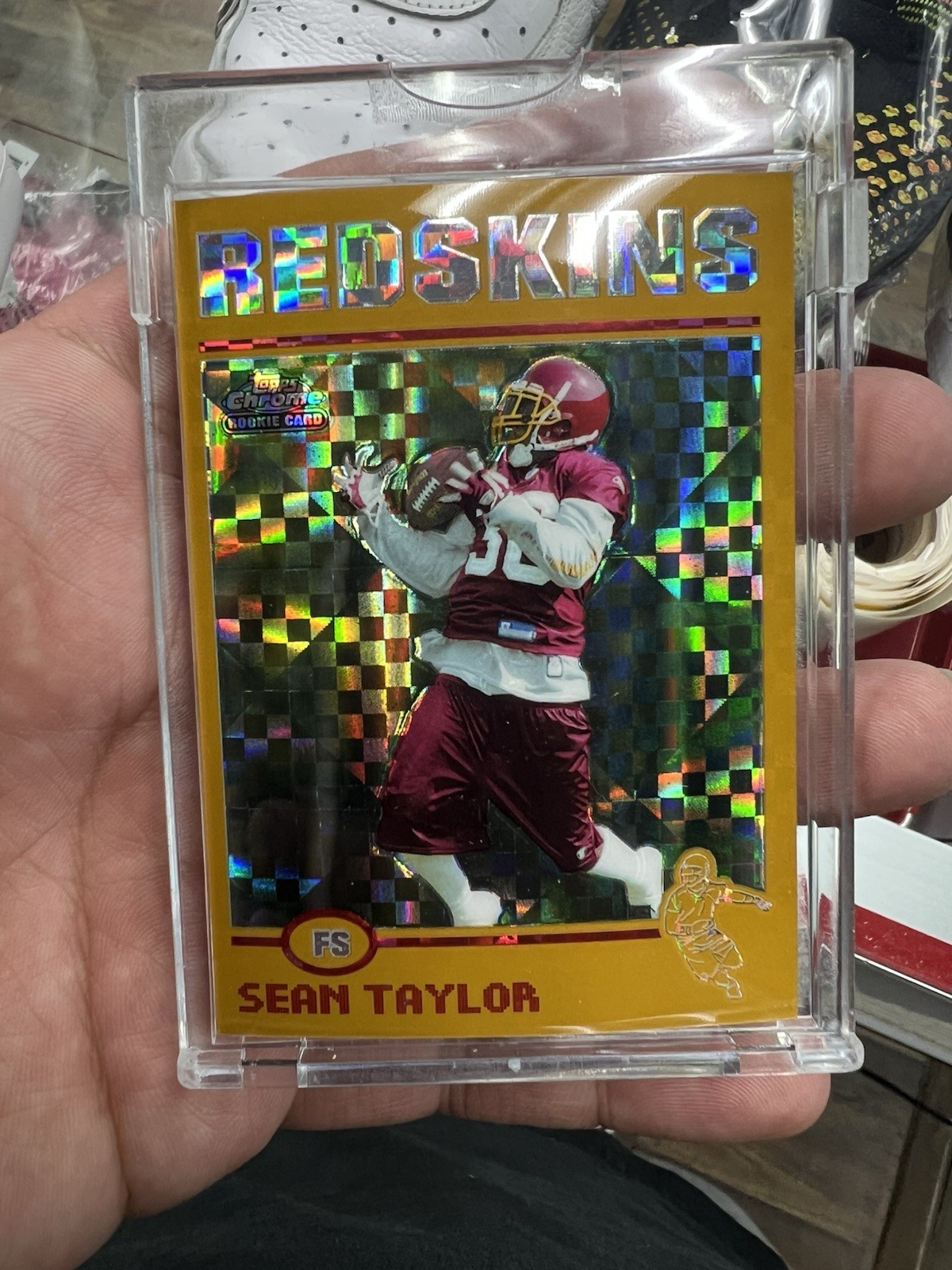 2004 Topps Chrome Sean Taylor GOLD XFRACTOR /279 Rookie Refractor 202 Encased RC