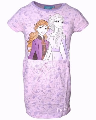 Disney Frozen Sommerkleid - Die Eiskönigin Elsa & Anna Jerseykleid Gr. 98- 128cm