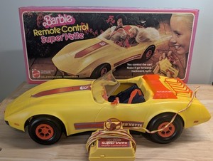 Barbie Voiture Super'Vette Jaune - Mattel 1979 - Vintage Incomplète