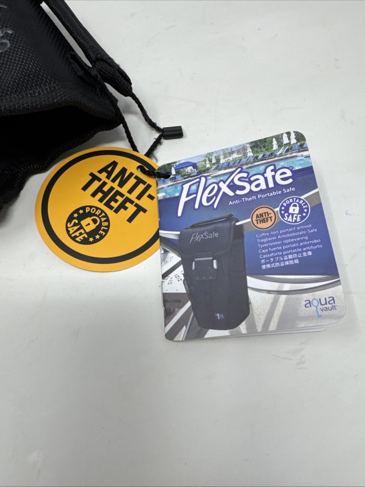 Aqua Vault FLEXSAFE Anti-Theft Portable Safe RFID Water Slash Resistant New