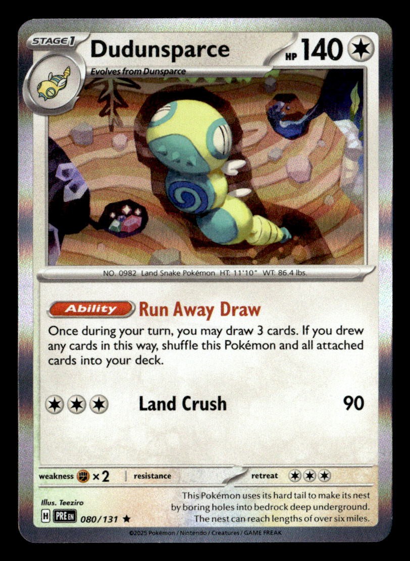 Pokemon Dudunsparce #080/131 tcg Near Mint or Better