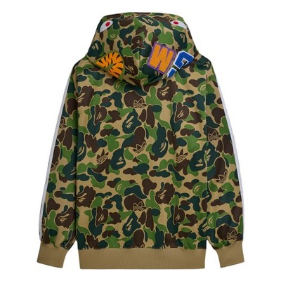 Adidas x BAPE Shark Track Hoodie Jacket 'Crew Green' | eBay