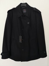 Mantel Jacke Herren Atlanta RETURN Größe 50 Schwarz  Wolle Polyester Neu! Gothic
