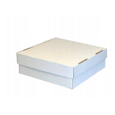 Muffin-Karton 30x30x10 cm Weiß – Starke Kuchenschachtel für Donuts & Gebäck | 40