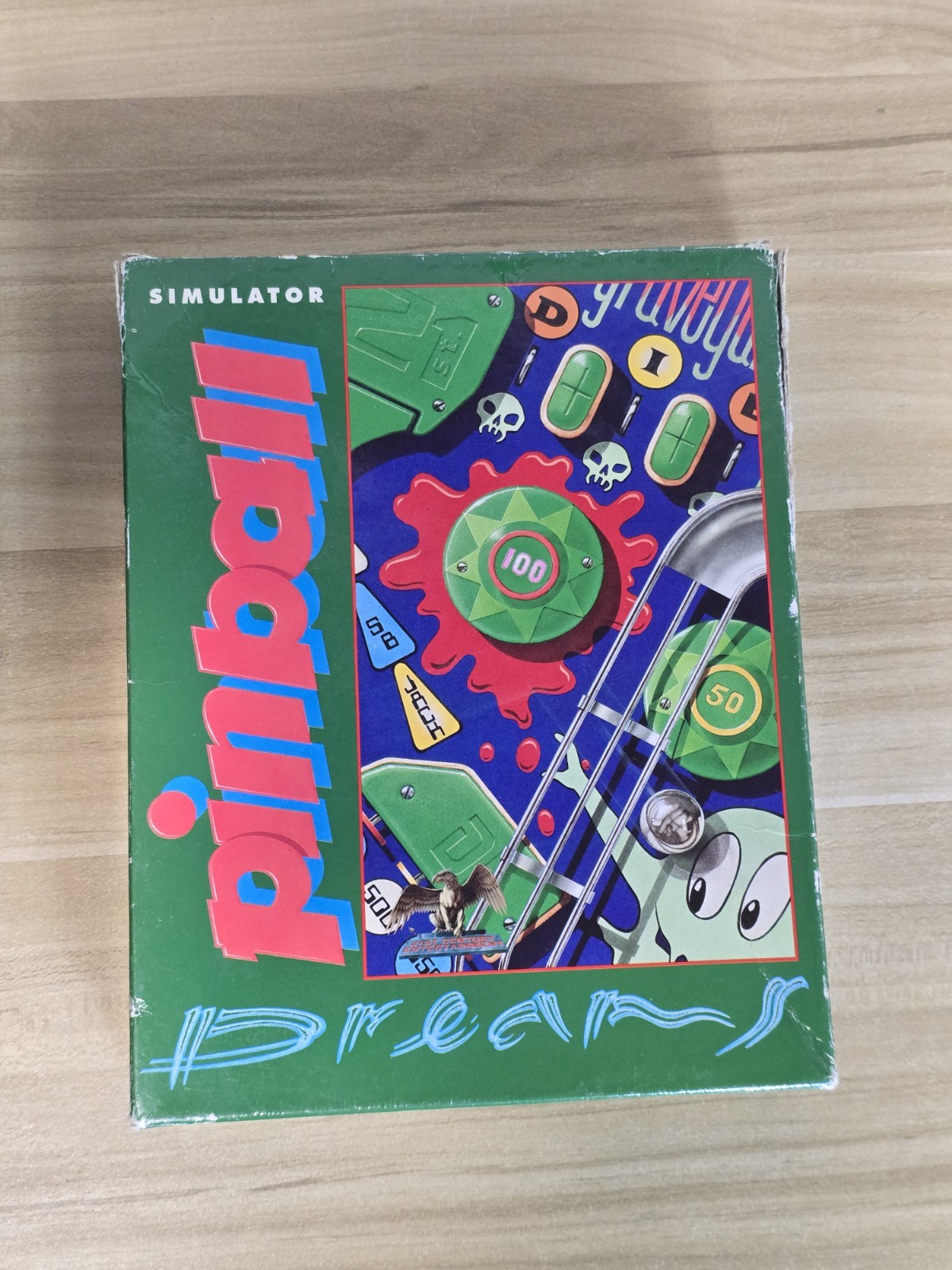 PINBALL DREAMS Simulator Commodore Amiga BIG BOX Game - Complete with Poster