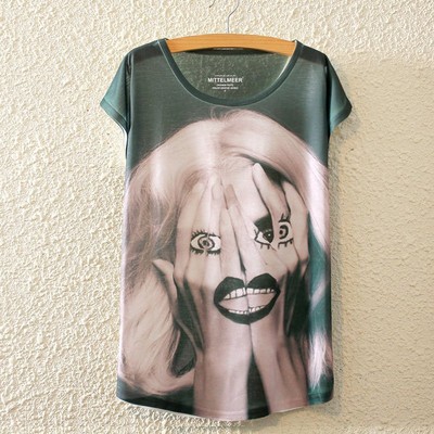 SALE New Fashion Summer Women Short Sleeve Crazy Print T Shirt Blouse Tops Tee SALE New Fashion Summer Women Short Sleeve Crazy Print T Shirt Blouse Tops Tee