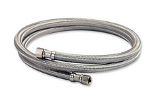STAINLESS STEEL BRAIDED ICEMAKER SUPPLY 1/4" COMP. X 1/4 COMP-UPC/NSF,LEAD FREE-