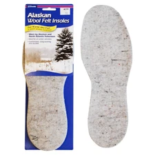 ALASKAN WOOL FELT INSOLES FROM CABIN BRAND J.T FOOTE Inserts All Sizes