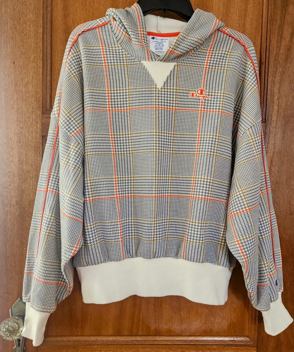 Plaid champion outlet sweatshirt
