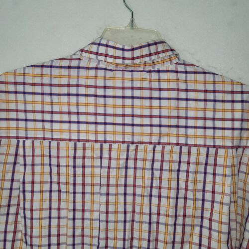 Avirex Shirt Mens XXL/2XL Bright Colorful Checked Short Sleeve Button Up Vintage - Picture 6 of 11
