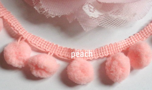 Pom Pom Fringe, about 1" wide (pom ball 1/2") select color price for 1 yard - Picture 21 of 35