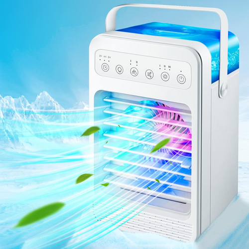 Portable Air Conditioners, 6-IN-1 Evaporative Personal Air Cooler Humidifier wit