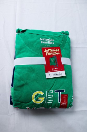 Jammies For Your Families Mens Get Your Jingle On 2-Piece PJ Set EJ2 Multi Large