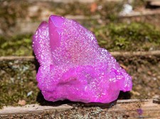 AURA QUARTZ Ruby Pink - Rainbow Crystal Spirit Cluster Decor Metaphysical R0567