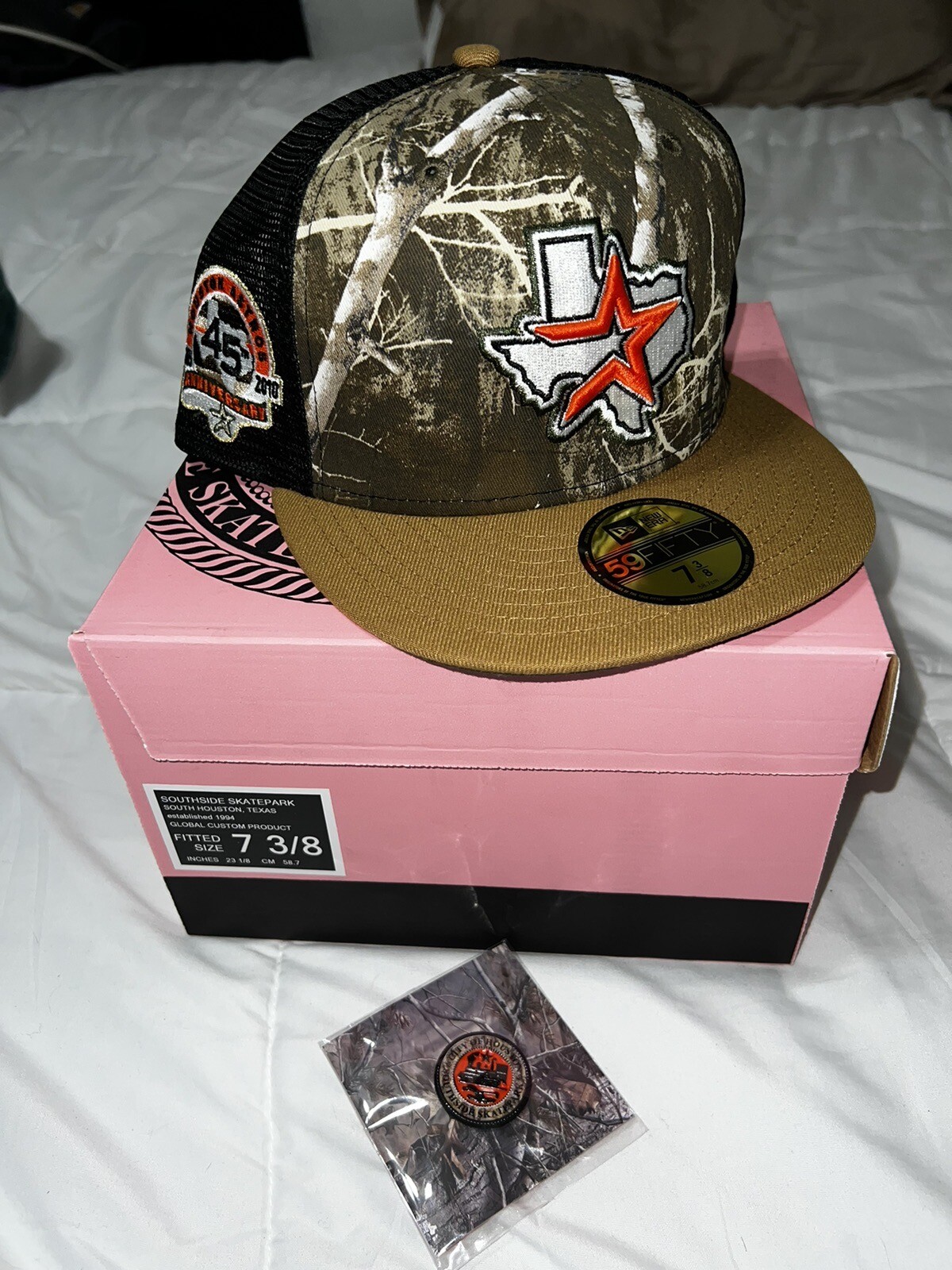 Houston Astros x Real Tree Camo Fitted Trucker Hat New Era 5950 (7 3/8)