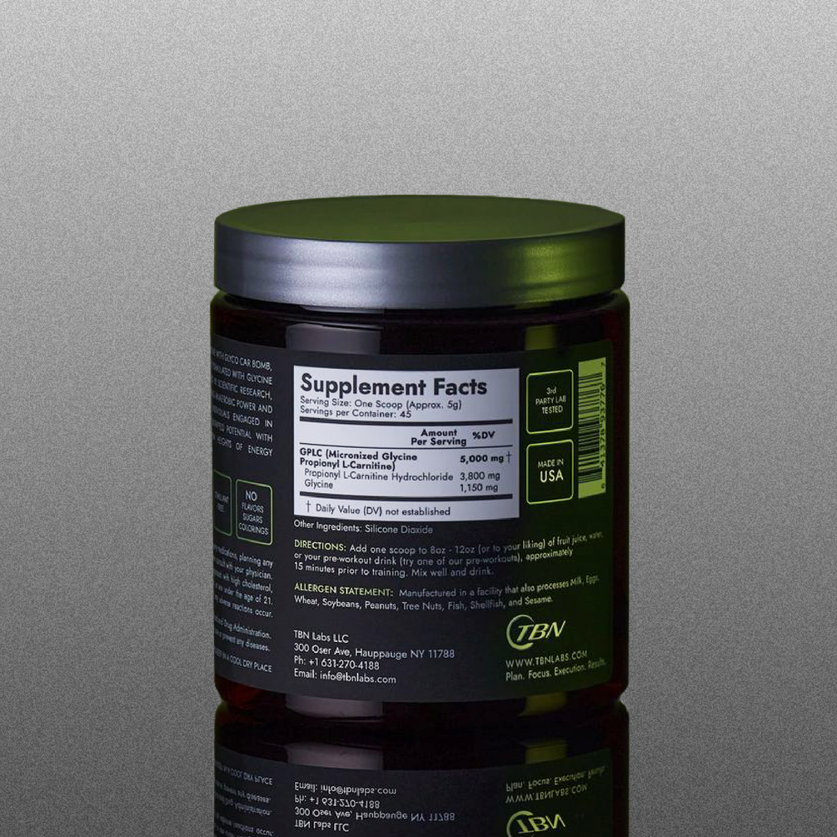 propionyl-l-carnitine with glycine GPLC - Glycine Propionyl L Carnitine, Glycine, L Carnitine