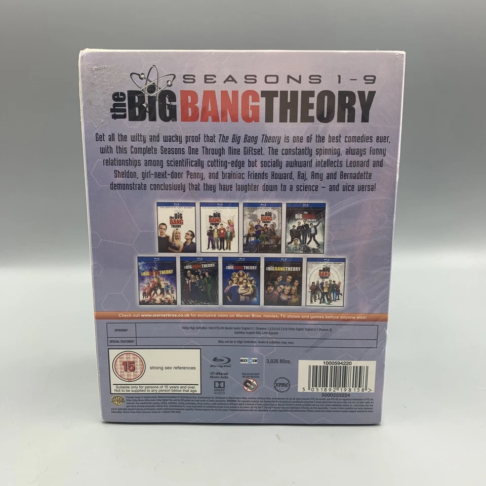 The Big Bang Theory Seasons 1-9 Blu-ray Box (Region Free)- NEW FACTORY SEALED! - Image 3 of 4