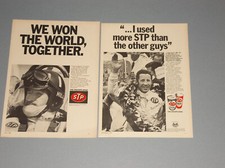 6 1967-1969 STP OIL TREATMENT ADS MARIO ANDRETTI, GRAHAM HILL, ANDY GRANATELLI