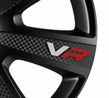 4 x Black VR Wheel Trims Hub Caps 15" fits Toyota Prius Avensis Aygo Yaris