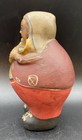 Vintage Chulucanas Peru Man Clay Pottery Sculpture Folk Art Round RARE — photo 2