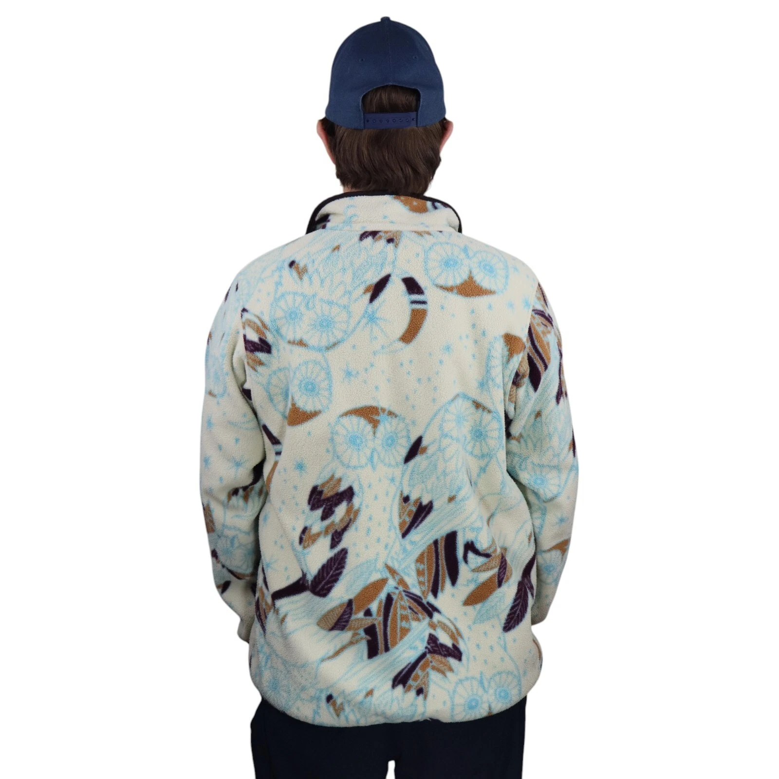 patagonia harvest owl moon synchilla snap-t fleece jacket