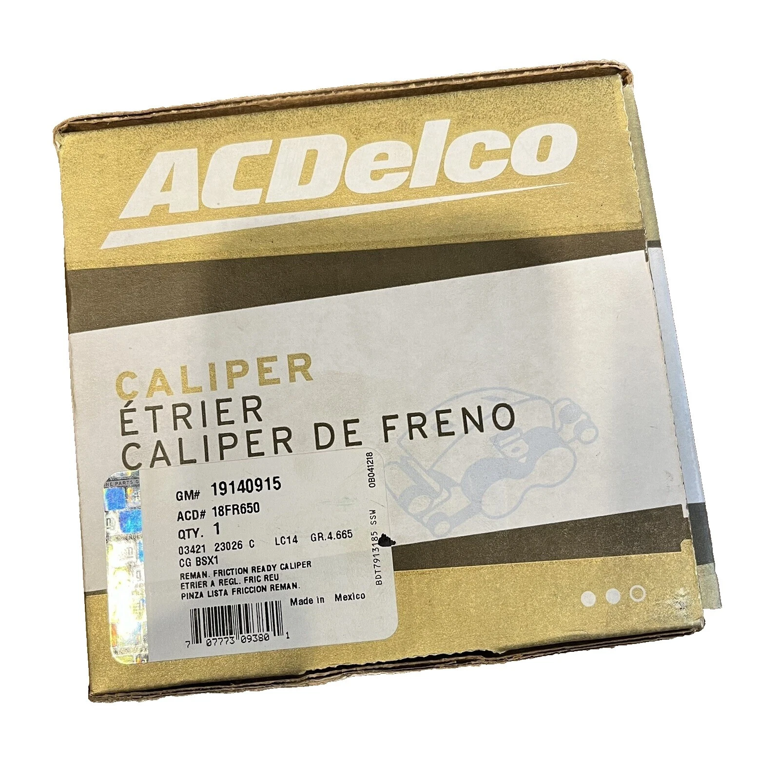 Pinzas de coche y camión frontal ACDelco y Soportes