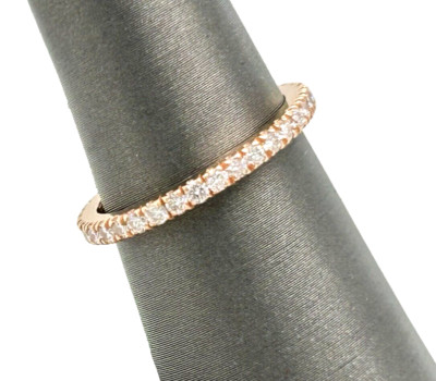 14K Rose Gold Diamond Eternity Band Ring