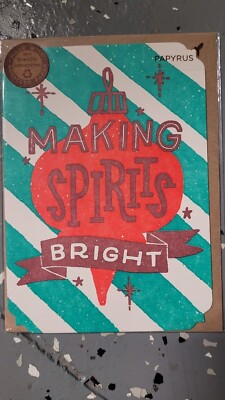 Papyrus Merry Christmas Happy Holidays Card - Brand New - Love