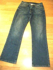 LUCKY BRAND DUNGAREES RIDER FIT RELAXED STRETCH DK DENIM BOOTCUT JEANS SIZE 6/28