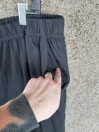 Woman Within Knit Pull On Pant 1X (22/24) Plus Black Pockets High Rise Stretch - Picture 2 of 11