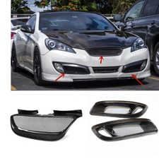 Carbon Fiber Front Grill Fog Light Cover For Hyundai Genesis Coupe 2008-2012 Carbon Fiber Front Grill Fog Light Cover For Hyundai Genesis Coupe 2008-2012