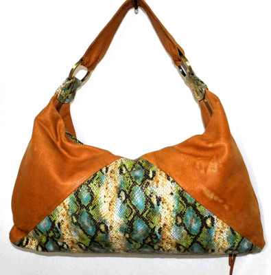 Hobo Paulette Garden Snake Patchwork Shoulder Bag - $318