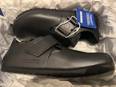 BIRKENSTOCK LONDON Tech Flat Shoes Clogs Black Narrow Size 41 JP 