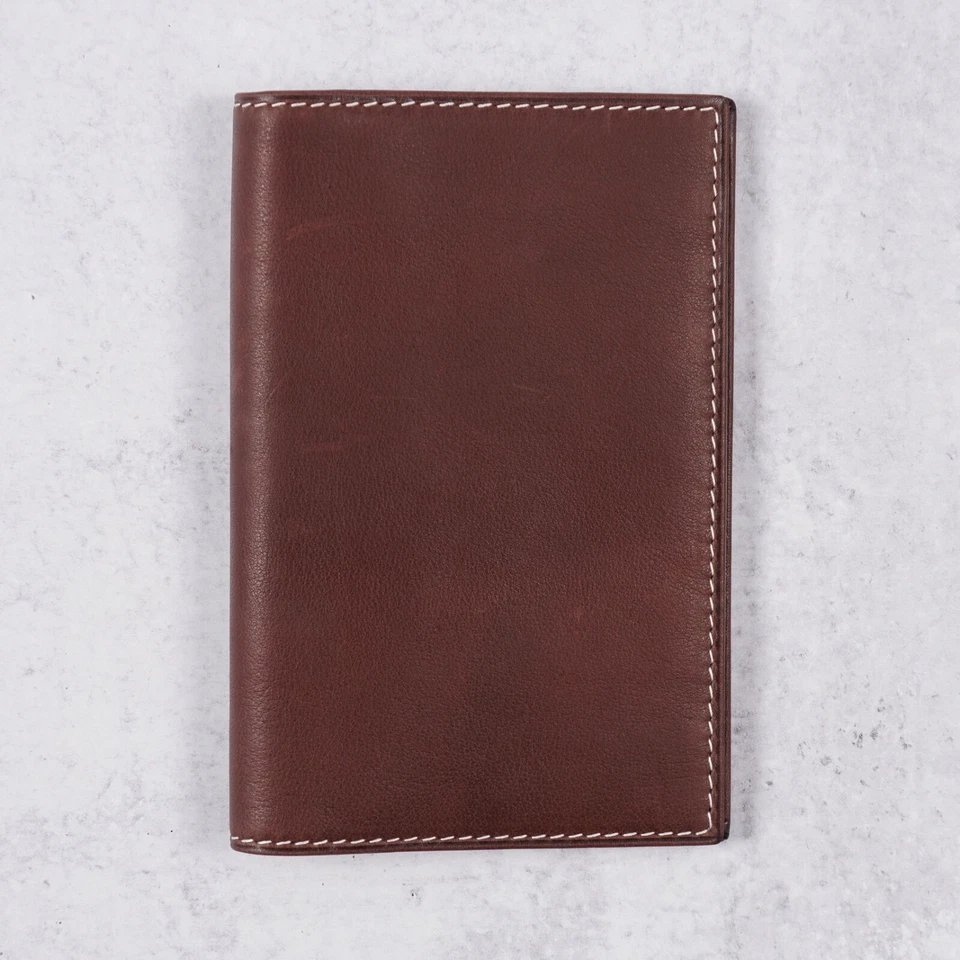 Kiton Mid Brown Soft Calf Leather Mini Travel Wallet with Address Book - Image 2 of 4