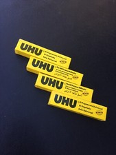 4 UHU Glue 20ml. All Purpose Adhesive Tube Crystal Clear All Materials Repair