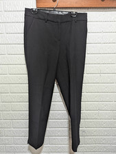 Talbots Womens Black Solid Mid-Rise Hampshire Ankle Trouser Pants Size 10