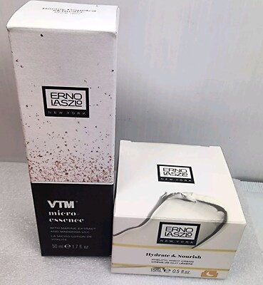 Erno Laszlo VTM Micro Essence 1.7 oz  & Phelityl Night Cream .5 oz