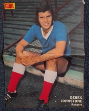 Derek Johnstone Rangers hand signed poster Chelsea Scotland