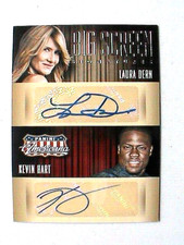 VERY RARE! 2015 PANINI AMERICANA BIG SCREEN DUAL AUTO KEVIN HART/ DERN 34/99 SSP