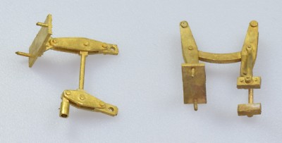 Dingler 1 Satz Vertikalbremshebel und Festpunkt MS 1:32 (1Z-199/01)