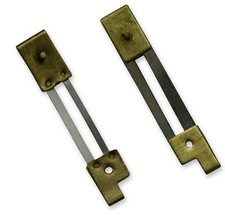 2x French Suspension Brass Springs blocked Wall Mantle Clock pendulum rods new